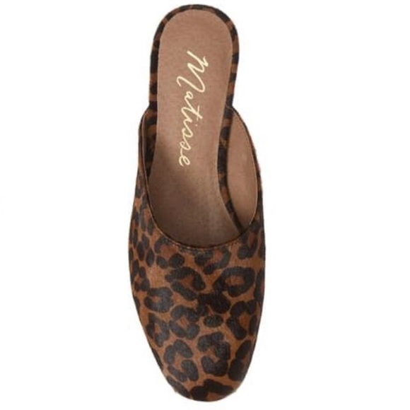 Matisse Brown Leopard Print Genuine Calf Hair Mule - Picture 3 of 5
